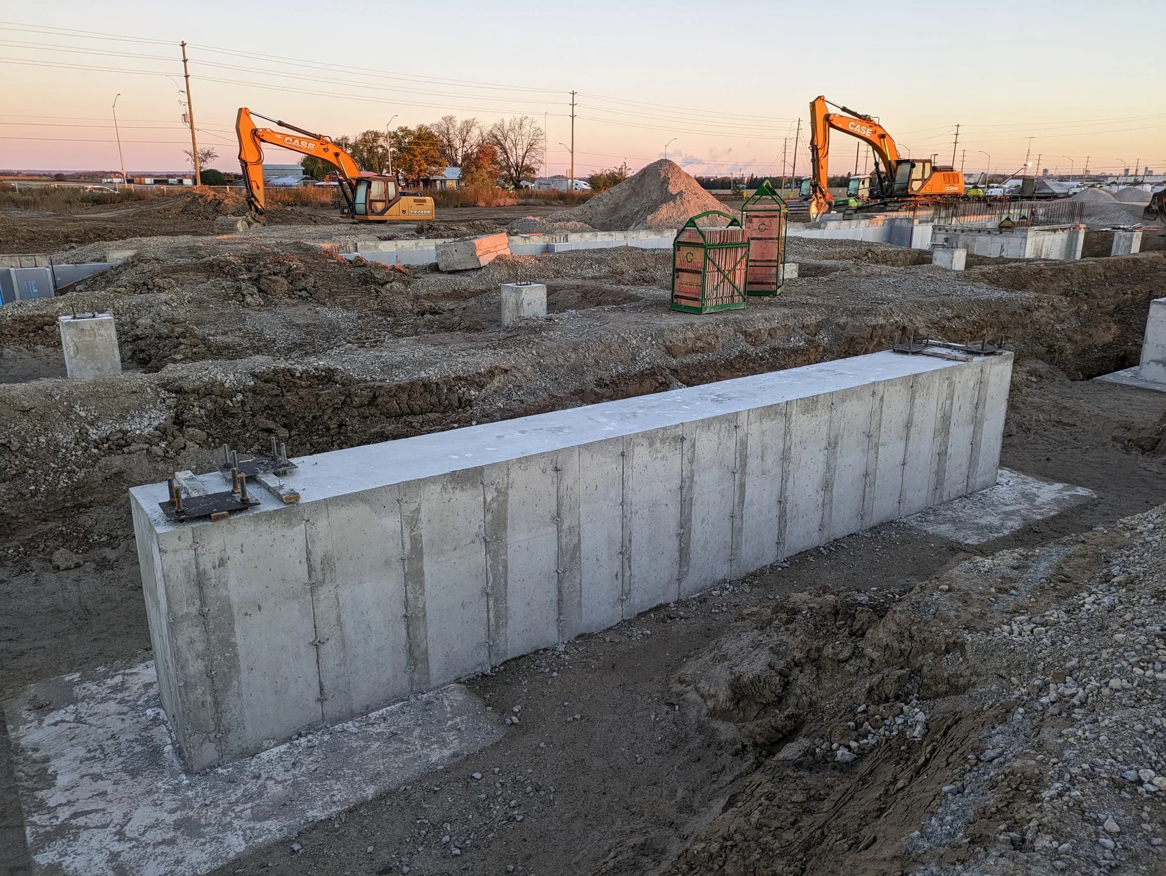 Commercial foundation with columns